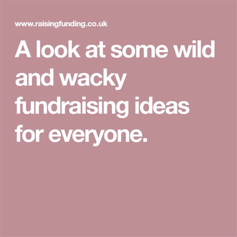 wacky fundraising ideas|Wild and Wacky Fundraising Ideas .